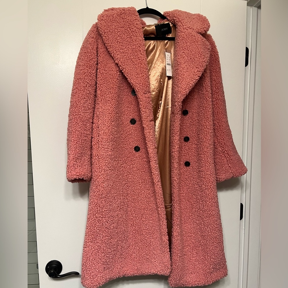 Rose teddy coat